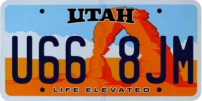 UT license plate U668JM