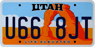 UT license plate U668JT