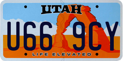 UT license plate U669CY