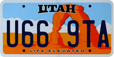 UT license plate U669TA