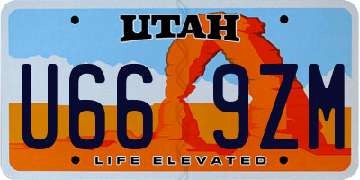 UT license plate U669ZM