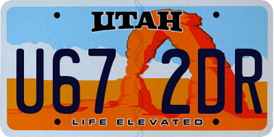 UT license plate U672DR