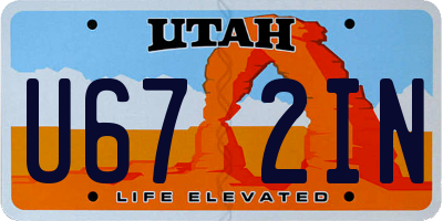 UT license plate U672IN