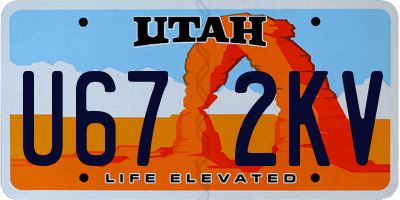 UT license plate U672KV