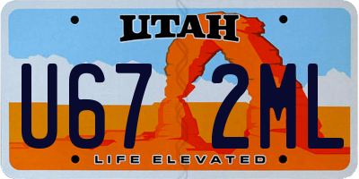 UT license plate U672ML