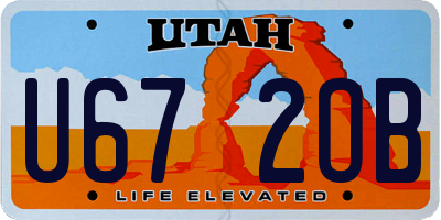 UT license plate U672OB