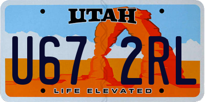UT license plate U672RL