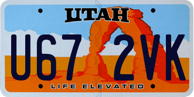 UT license plate U672VK