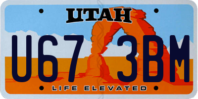UT license plate U673BM