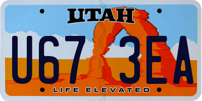 UT license plate U673EA