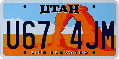 UT license plate U674JM