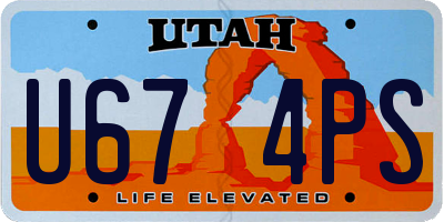 UT license plate U674PS