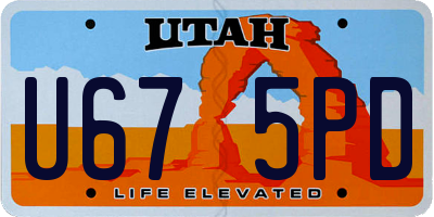 UT license plate U675PD