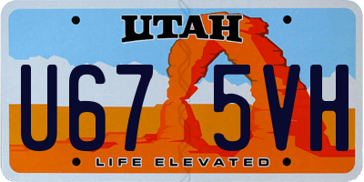 UT license plate U675VH