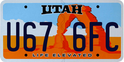 UT license plate U676FC