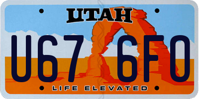 UT license plate U676FO