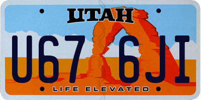 UT license plate U676JI