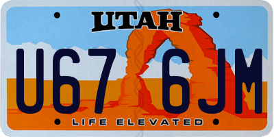 UT license plate U676JM
