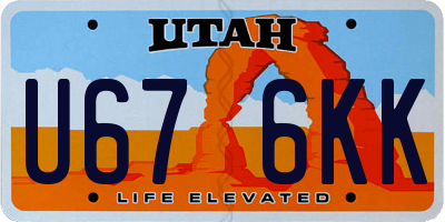 UT license plate U676KK