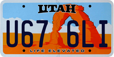 UT license plate U676LI