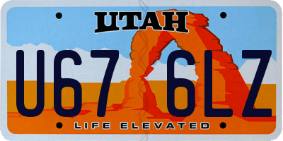 UT license plate U676LZ