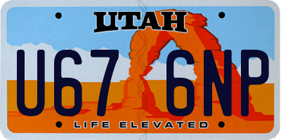 UT license plate U676NP
