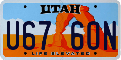 UT license plate U676ON