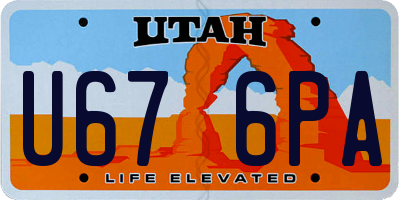 UT license plate U676PA
