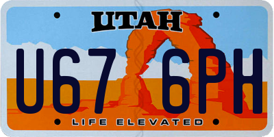 UT license plate U676PH