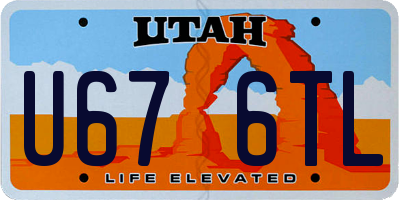 UT license plate U676TL