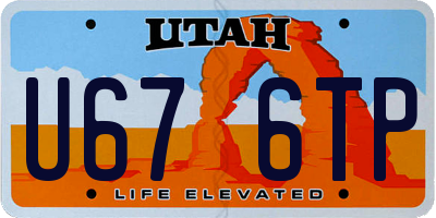UT license plate U676TP
