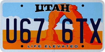 UT license plate U676TX