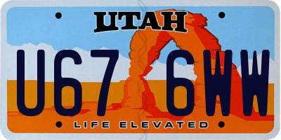 UT license plate U676WW