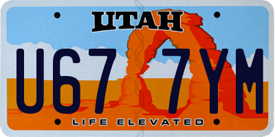 UT license plate U677YM
