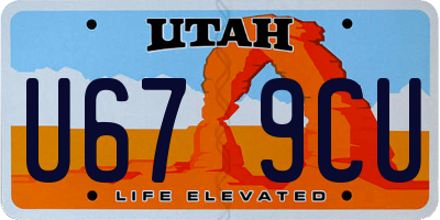 UT license plate U679CU
