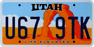 UT license plate U679TK