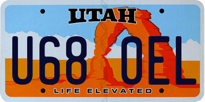 UT license plate U680EL
