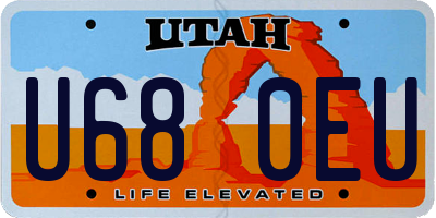 UT license plate U680EU
