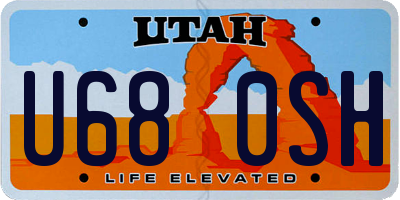 UT license plate U680SH