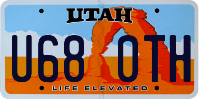 UT license plate U680TH