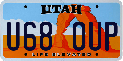 UT license plate U680UP