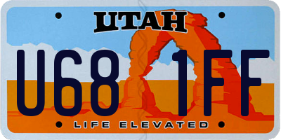 UT license plate U681FF