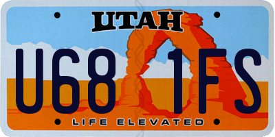 UT license plate U681FS