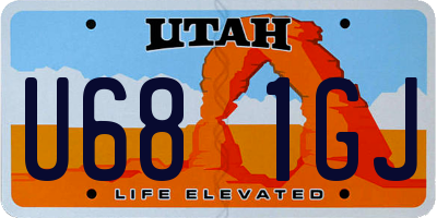 UT license plate U681GJ