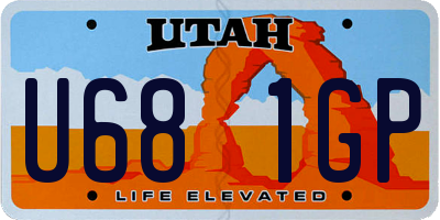 UT license plate U681GP