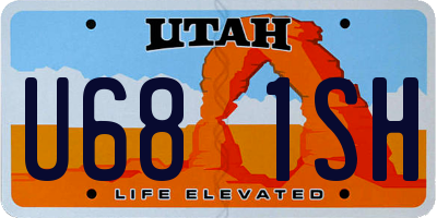 UT license plate U681SH