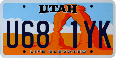 UT license plate U681YK