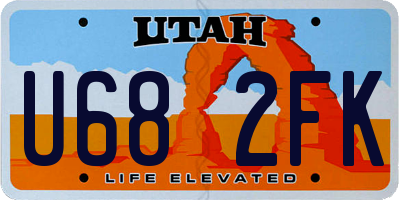 UT license plate U682FK