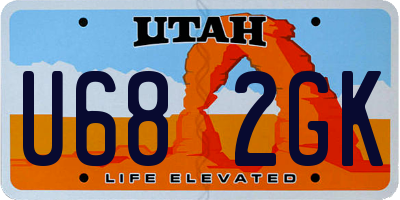 UT license plate U682GK