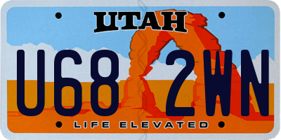 UT license plate U682WN